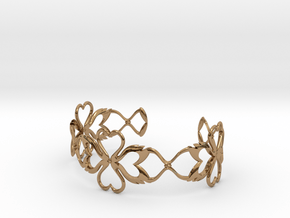 Swan-Heart Bracelet in Polished Brass