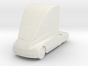 Tesla Semi Truck 1/64 in White Natural Versatile Plastic