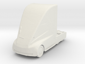 Tesla Semi Truck 1/120 in White Natural Versatile Plastic