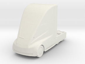 Tesla Semi Truck 1/144 in White Natural Versatile Plastic