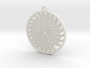 Abstract pendant in White Natural Versatile Plastic