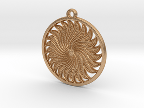 Abstract pendant in Natural Bronze