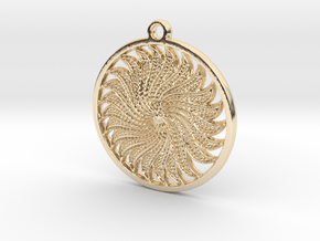 Abstract pendant in 14K Yellow Gold
