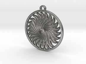 Abstract pendant in Natural Silver