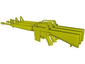 1/24 scale Colt M-16A1 rifles w 20rnds mag x 3 in Smooth Fine Detail Plastic