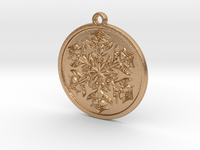 Snowflake pendant in Natural Bronze