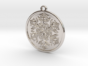 Snowflake pendant in Rhodium Plated Brass