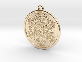Snowflake pendant in 14K Yellow Gold