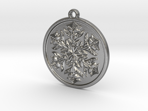 Snowflake pendant in Natural Silver