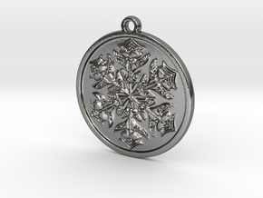 Snowflake pendant in Polished Silver