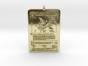 Charizard Pokemon Card pendant in 18k Gold Plated Brass