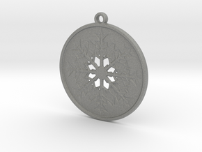 Snowflake pendant in Gray PA12