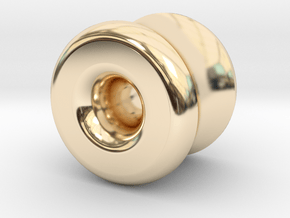 Basic Gauge, 1/2"-1" - Tunnel in 14k Gold Plated Brass: Extra Small