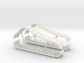 Bulldozer Tracks 1/64 in White Natural Versatile Plastic