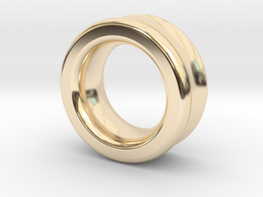 Basic Gauge, 1 1/8"-1 5/8" - Tunnel in 14K Yellow Gold: Extra Small