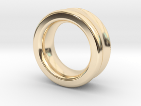 Basic Gauge, 1 1/8"-1 5/8" - Tunnel in 14K Yellow Gold: Small