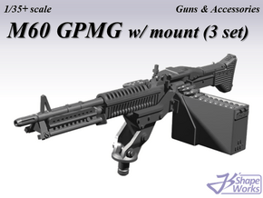1/35+ M60 GPMG w/mount (3 set) in Smoothest Fine Detail Plastic: 1:35
