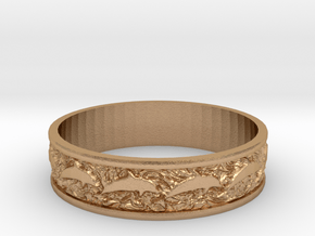 Dolphin Bangle - Simplified in Natural Bronze