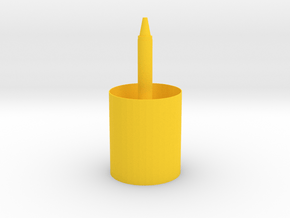 Cute toothbrush holder in Yellow Processed Versatile Plastic