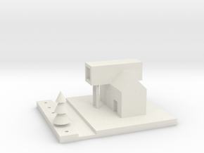 House Miniature in White Natural Versatile Plastic