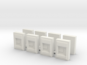 Wall ATM Machine (x8) 1/76 in White Natural Versatile Plastic