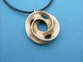 Minimal - Pendant in Steel in Polished Bronzed-Silver Steel