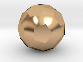 Rhombicosidodecahedron - 10mm in Polished Bronze