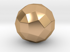 Rhombicosidodecahedron - 10mm - Rounded V1 in Polished Bronze
