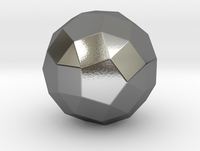 Rhombicosidodecahedron - 10mm - Rounded V1 in Polished Silver