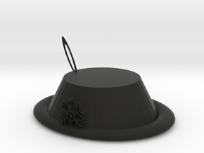 Man's Hat in Black Premium Versatile Plastic: Medium