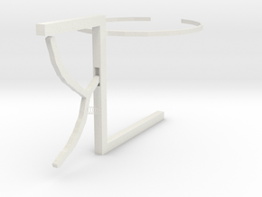 Table Cup Holder in White Natural Versatile Plastic: Medium