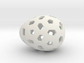 Mosaic Egg #1 in White Natural Versatile Plastic