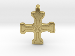 Cross Pendant from Barnham Broom in Natural Brass