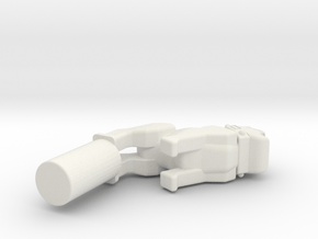 Bull-0-degrees-1to8 in White Natural Versatile Plastic