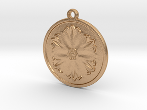 Flower pendant in Natural Bronze