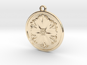 Flower pendant in 14k Gold Plated Brass