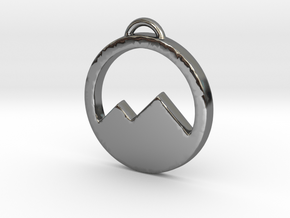 Mountains Pendant- Makom Jewelry in Fine Detail Polished Silver