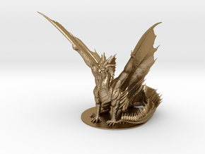 Adult Gold Dragon in Polished Gold Steel
