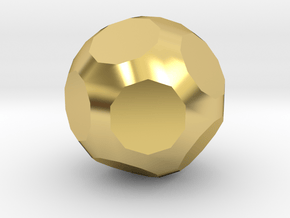 Truncated Icosidodecahedron - 10mm in Polished Brass