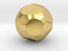 Truncated Icosidodecahedron - 10mm - Rounded V1 in Polished Brass