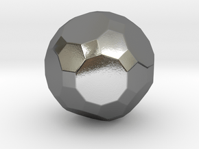 Truncated Icosidodecahedron - 10mm - Rounded V1 in Polished Silver