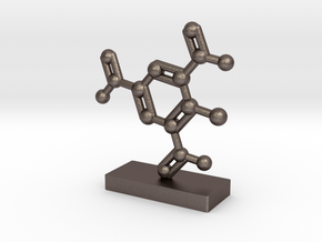 TNT Molecule Display in Polished Bronzed-Silver Steel