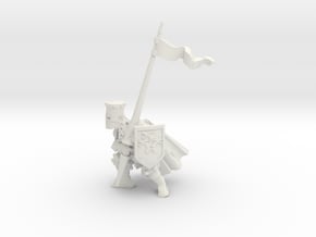 Medieval Lancer in White Natural Versatile Plastic