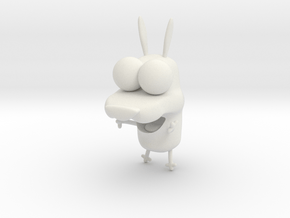 Courage the cowardly Dog Pose 8 in White Natural Versatile Plastic: Small