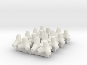Concrete Tetrapod (x16) 1/120 in White Natural Versatile Plastic
