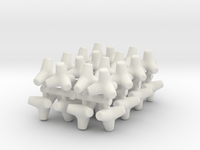 Concrete Tetrapod (x32) 1/160 in White Natural Versatile Plastic