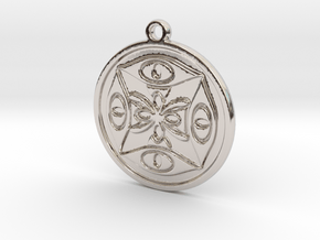 Abstract pendant in Platinum
