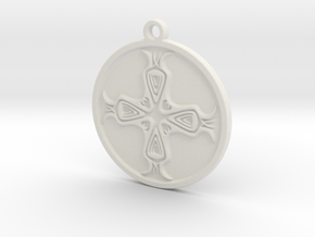 Abstract pendant in White Natural Versatile Plastic