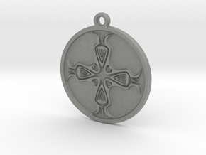 Abstract pendant in Gray PA12