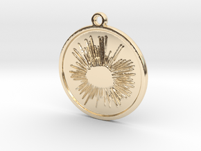 Sea urchin in 14k Gold Plated Brass